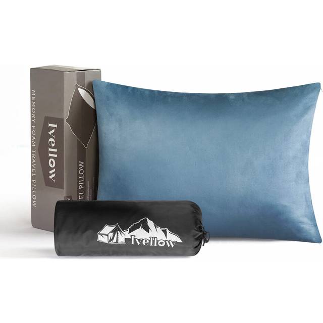 Ivellow Memory Foam Travel Pillow Compressible Camping Pillow for Slee