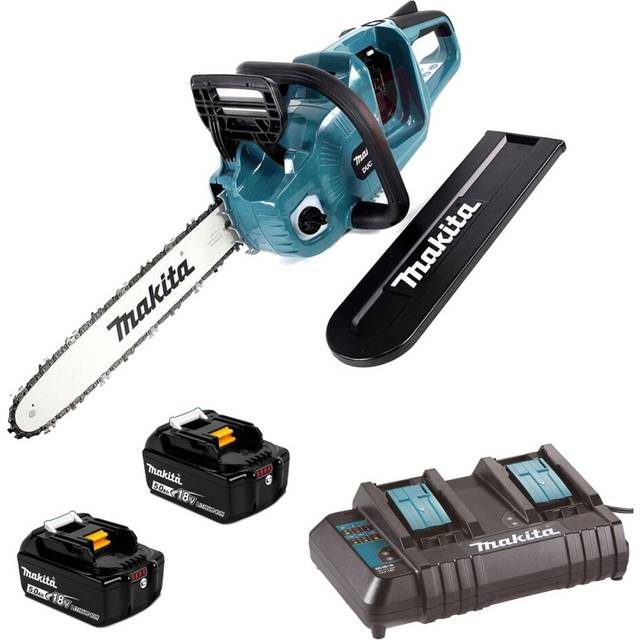 DUC355CT2 Twin 18v / 36v lxt Cordless 35cm 14'' Chainsaw 2x 5.0ah - Makita