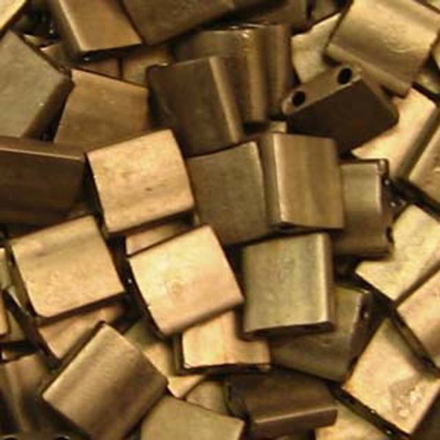 Miyuki Matte Metallic Dark Bronze Tila Beads 72 Gram Tube