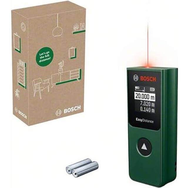 Bosch Laser Measure EasyDistance 20 (Easy & Precise Measurement up to 20m, Pocket Size, one-Button Control, in E-Commerce Cardboard Box)