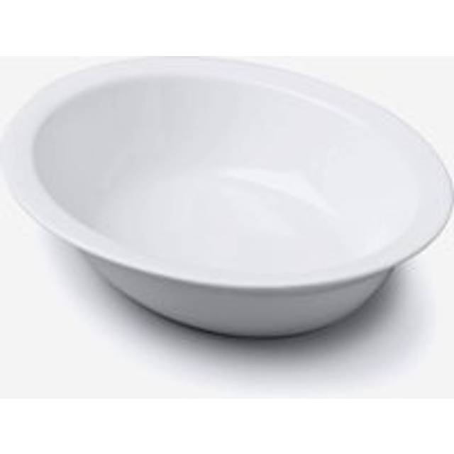 Porcelain Large Oval Pie Dish 32cm - White - One Size