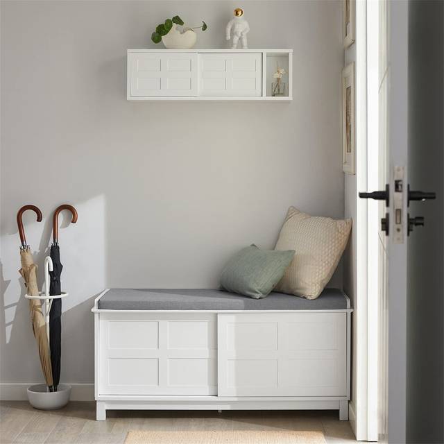 6 Pair Shoe Storage Cabinet - White (6)