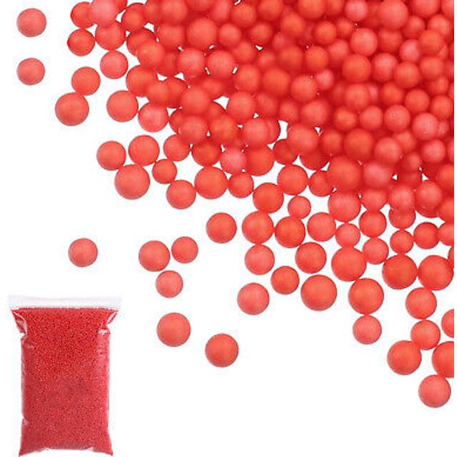Foam Beads, 7-9mm Foam Balls, Mini Foam Balls Red
