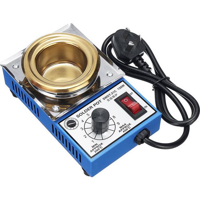 220V 150W Solder Pot Soldering Desoldering Bath Titanium Plate 50mm 200-450