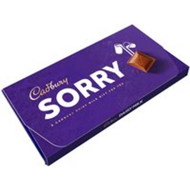 Cadbury Sorry Dairy Milk Chocolate Bar with Gift Envelope
