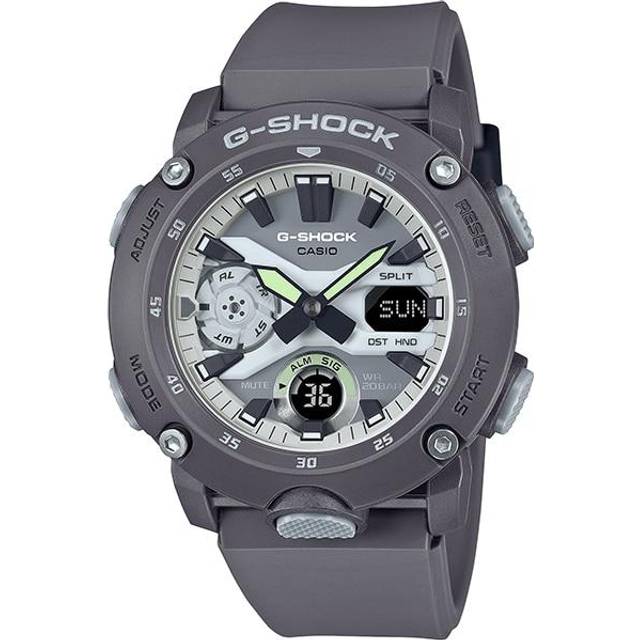 Casio G-Shock Hidden Glow Series Analog Digital Resin Strap Grey Dial Quartz GA-2000HD-8A 200M Men&#39;s Watch