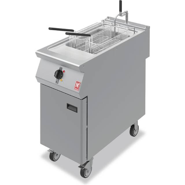 Falcon F900 Single Tank Twin Basket Free Standing Filtration Fryer on Castors E9341F