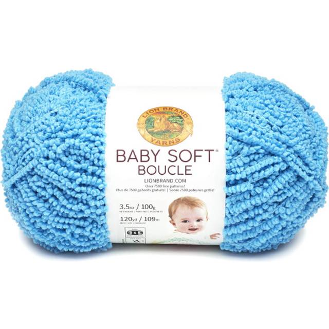 Lion Brand Yarn Baby Soft Boucle Yarn  Aqua