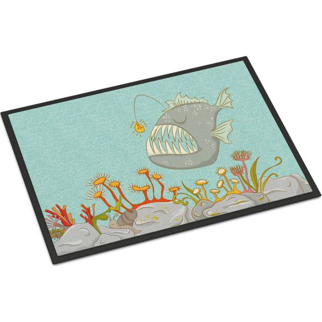 """""Caroline's Treasures Frog Fish Scene Doormat 24"""""""" x 36"""""""" Multicolor"""""