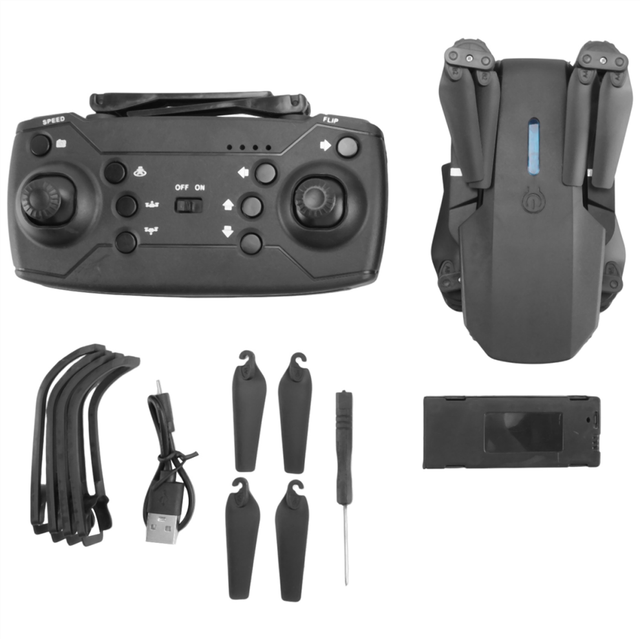 Pro Drone 4K HD Camera Foldable Height Fixed Remote Control Wifi Gift Toys One 2 Battery