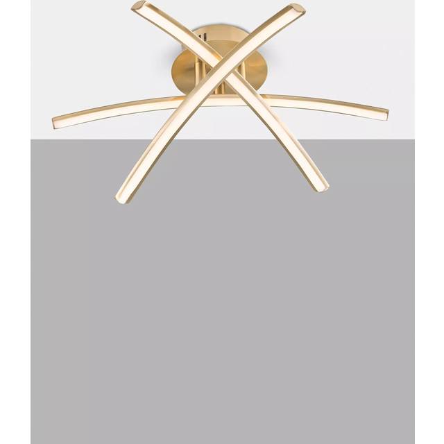 John Lewis Trinity LED Semi Flush Ceiling Light, Rose Gold