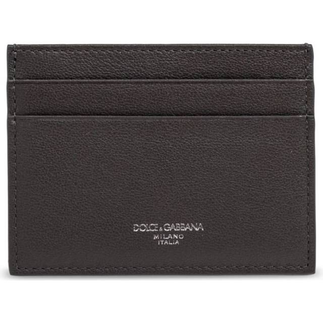 Dolce & Gabbana - leather cardholder - men - Calf Leather - One Size - Grey
