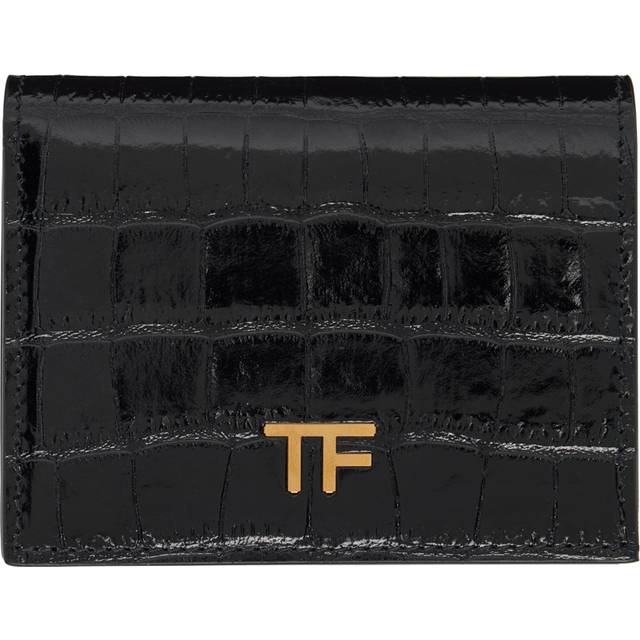 TOM FORD Black Croc Bifold Wallet - 1N001 Black - UNI