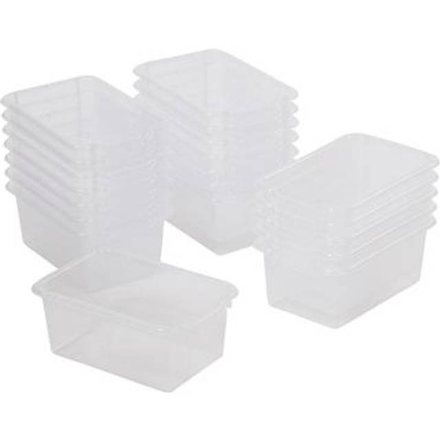 ECR4Kids Scoop Front Storage Bin  Multipurpose Organization  Clear  20