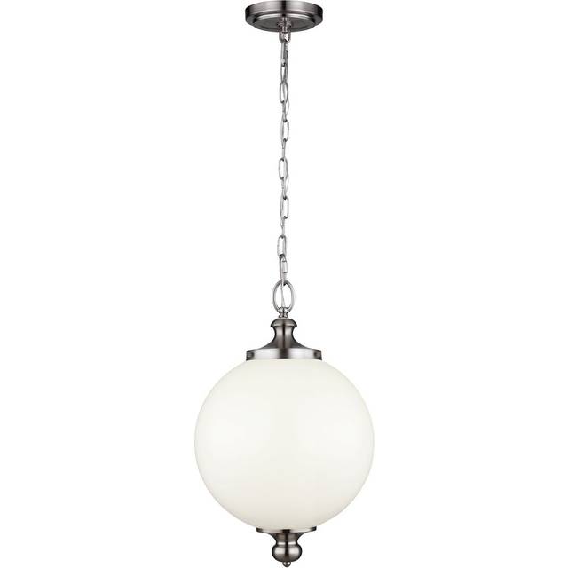 Tolliver 1-Light Globe Pendant - Brushed Steel (Large)