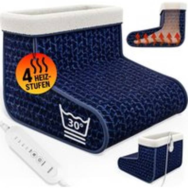 Electric Foot Warmer Blue 4 Heating Levels 100W