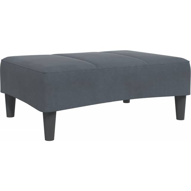vidaXL Footstool Dark Grey 77x55x31 cm Velvet
