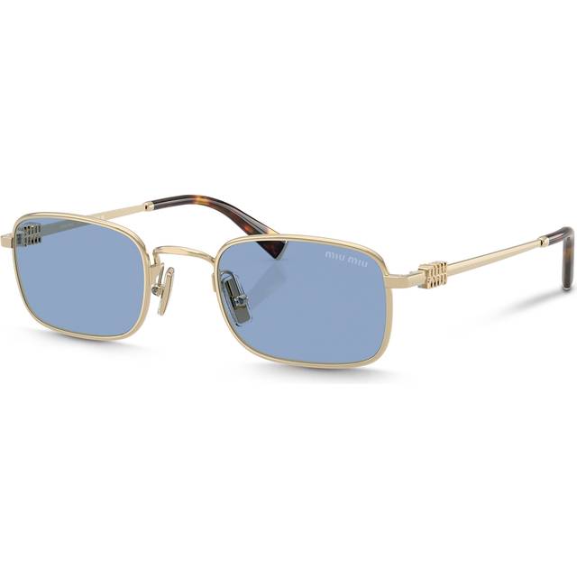 Miu Miu Woman MU A53S  ZVN60O Sunglasses Metal Gold Blue Squared Normal