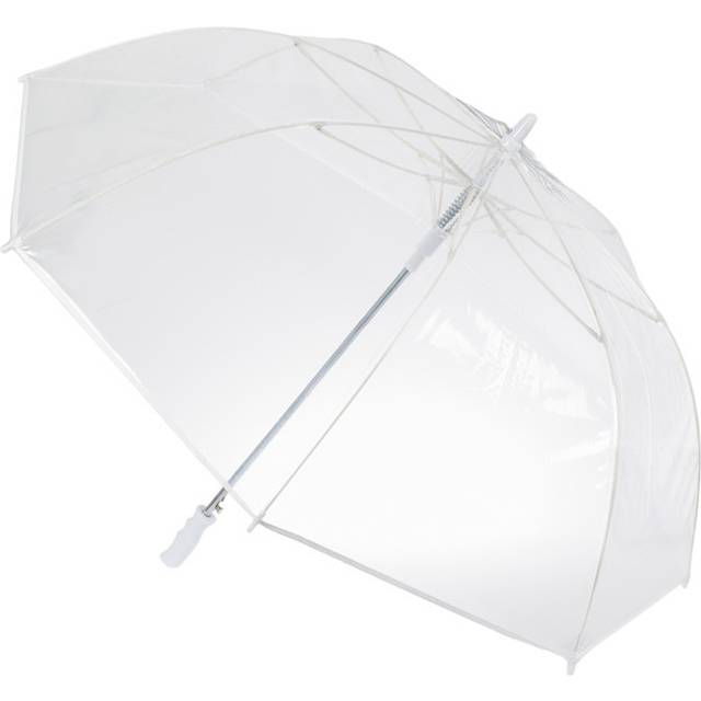 SMATI Big Clear Umbrella - White border wedding - resistant to wind - Extra Large(White)