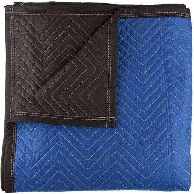 Stalwart 75-MOV1001 72 x 80 in. Non-Woven Padded Moving Blanket - Blue, Black