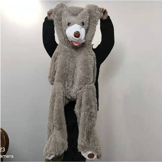 (130cm, gray) 100-260cm Giant Unstuffed Empty Teddy Bear Skin Coat Soft Big Skin Shell Semi-Finished Plush