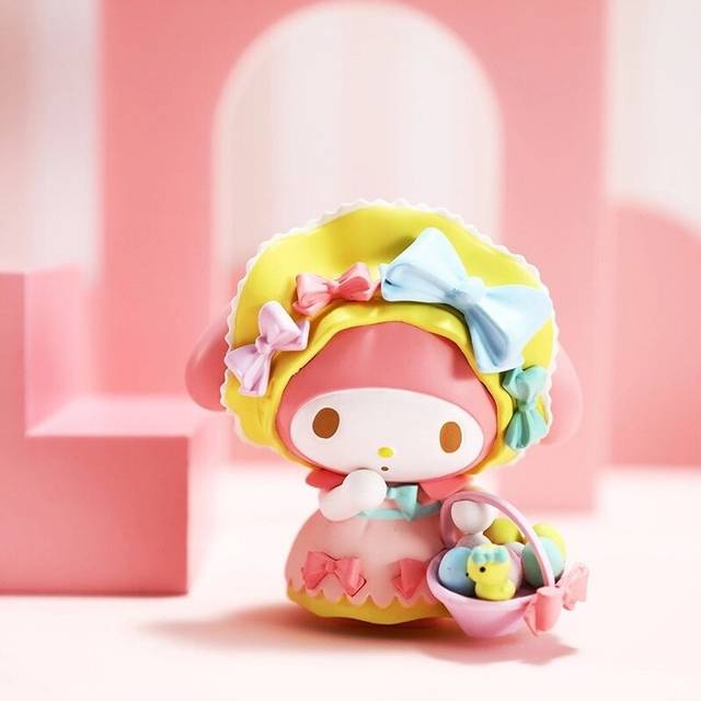 Lovely Melody Doll Girl Heart Flower Basket Cartoon Character Decoration Gift