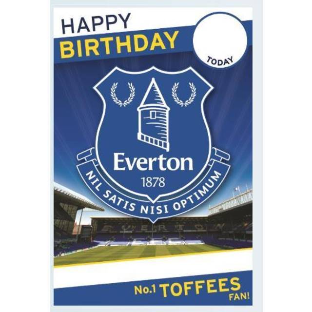 Everton FC Birthday Card, Personalise with Sticker Sheet