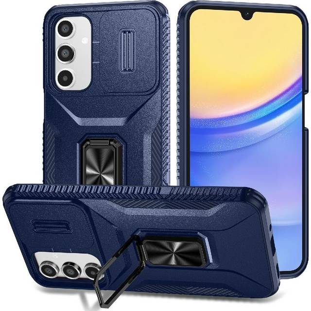 (Blue) Case Compatible with Samsung Galaxy A16 Lens Protection Shockproof Car Magnet Ring Hodler