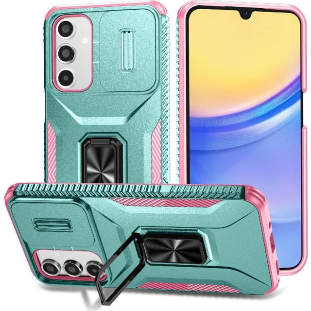 (Green) Case Compatible with Samsung Galaxy A16 Lens Protection Shockproof Car Magnet Ring Hodler