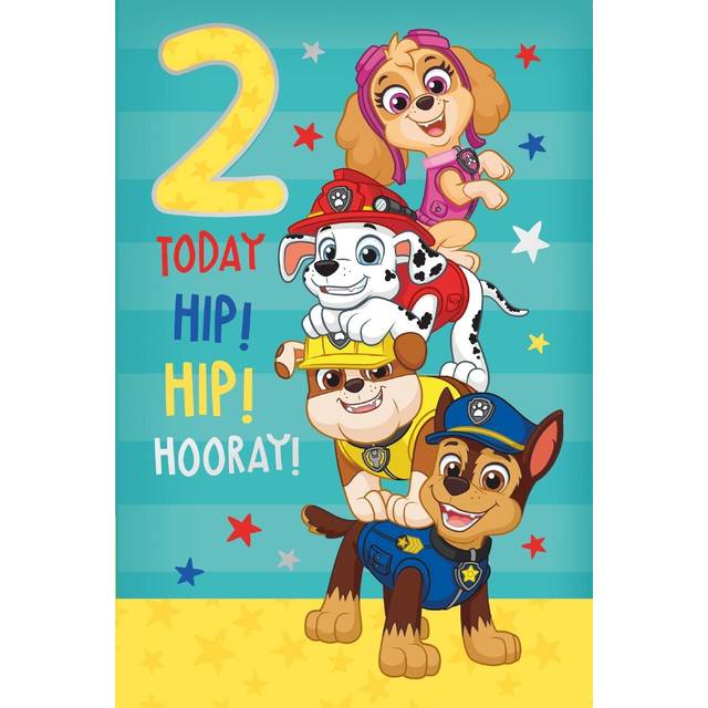 Paw Patrol Birthday Card Age 2