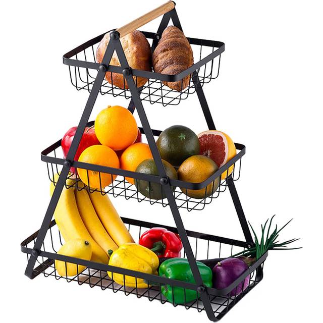 Ebern Designs Metal Fruit Basket - Black