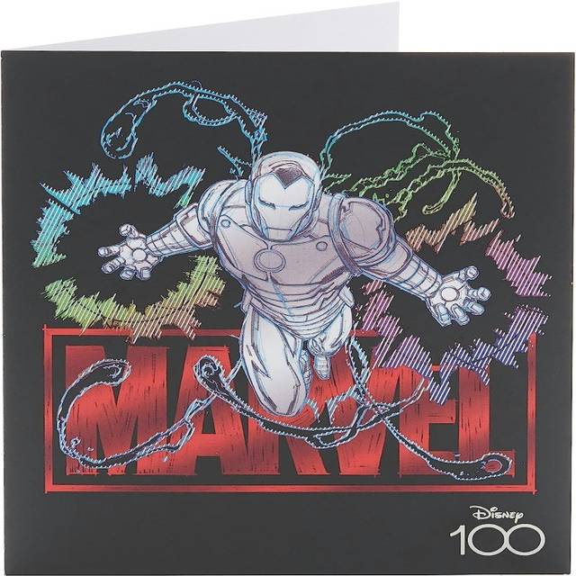 Marvel Shiny Design, With Iron-man Blank Greetings Card