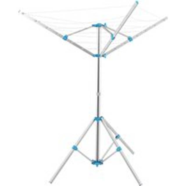 Freestanding Rotary Airer 15M Outdoor Clothes Washing Line Dryer - Silver