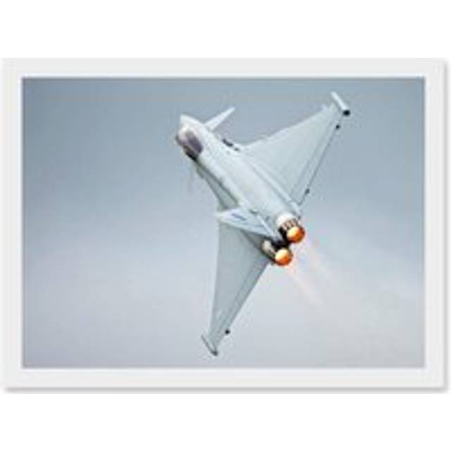 Gronemann Military UK RAF Eurofighter Typhoon Photo Artwork Framed Wall Art Print A4 - White - One Size