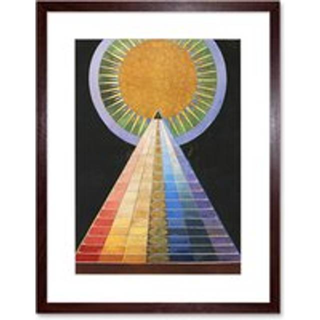 Wall Art Print Hilma Af Klint Altarpiece No 1 Group X Artwork Framed 9X7 Inch - Brown - W7 inch x H9 inch