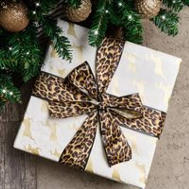 Melody Maison - Animal Print Christmas Tree Ribbon - 270cm