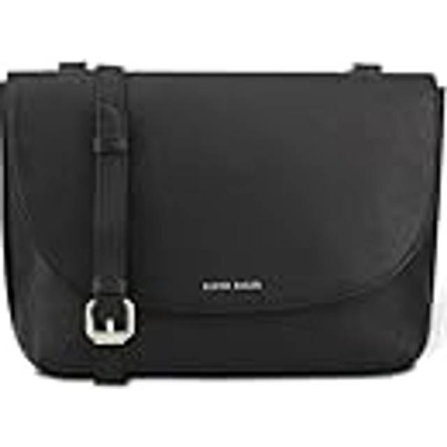Lyna' 100% Real Leather Cross Body - Jet Black - One Size