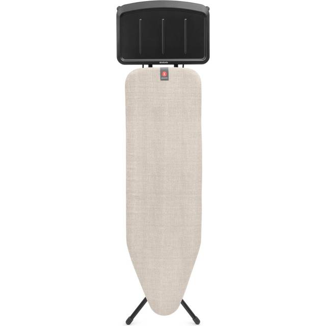 Brabantia Size B Ironing Board With Solid Steam Unit Holder - Grey (38cm W X 124cm L)