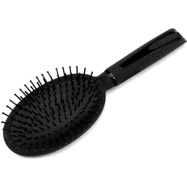 Hair Brush Women Oval Lightweight Soft Grip Handle Cushioned Nylon Pins