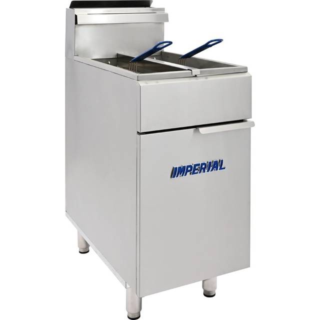 Imperial Twin Tank Twin Basket Free Standing Natural Gas Fryer IFS-2525
