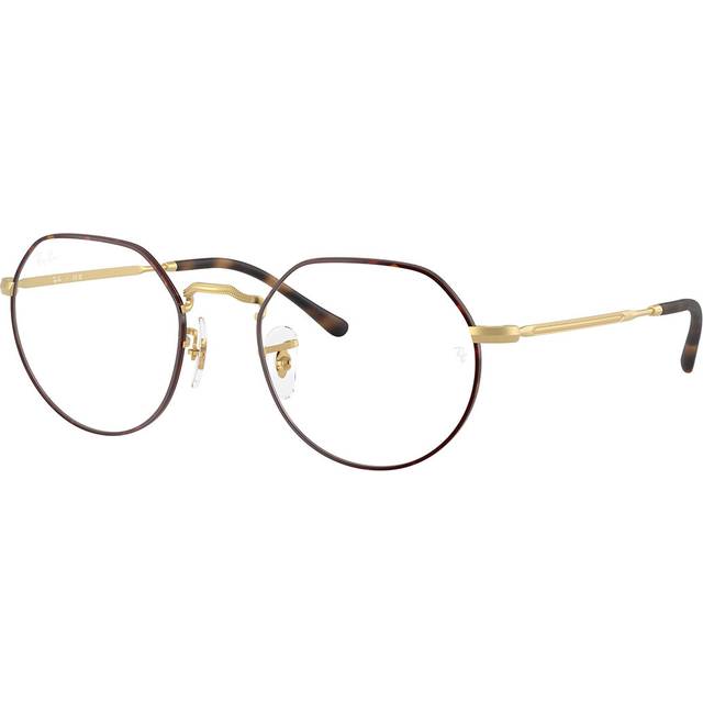 Ray - Ban Unisex RX6465 JACK 3188 Optiska bågar Metall Havana Transparent Geometrisk Normal