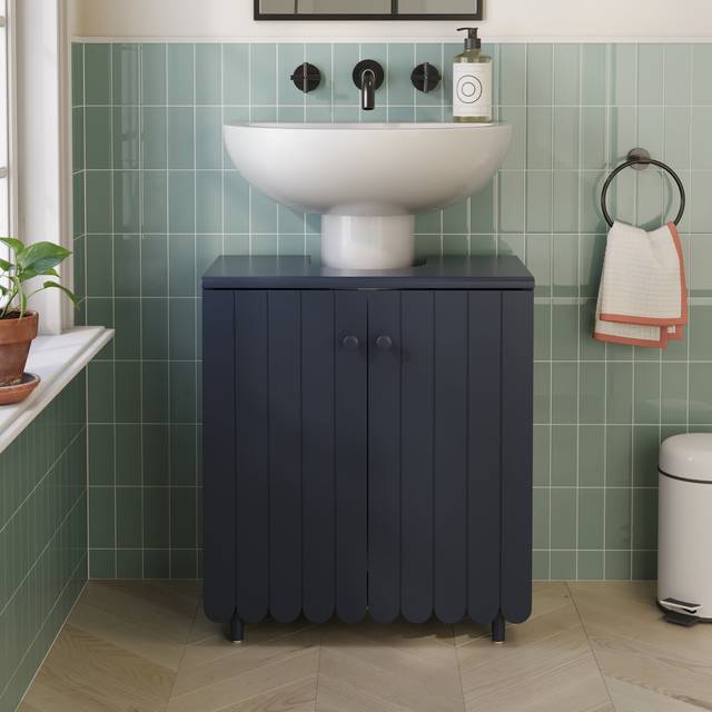 Scallop Under Sink Unit - Navy