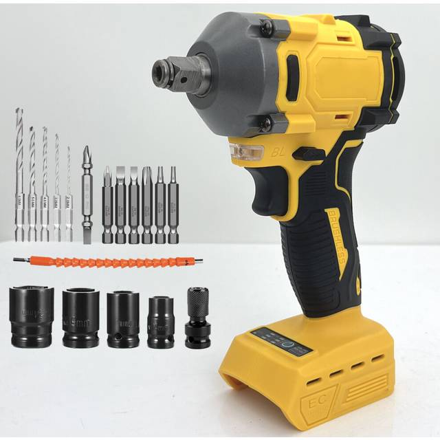 "3IN1 Brushless Impact Wrench Driver 1/2""700Nm Naked-Dewalt Compatible"