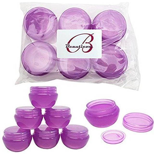 Beauticom 10G/10ML Frosted Container Jars with Inner Liner for Scrubs  Oils  Salves  Creams  Lotions  Makeup Cosmetics  Nail Accessories  Beauty Aids