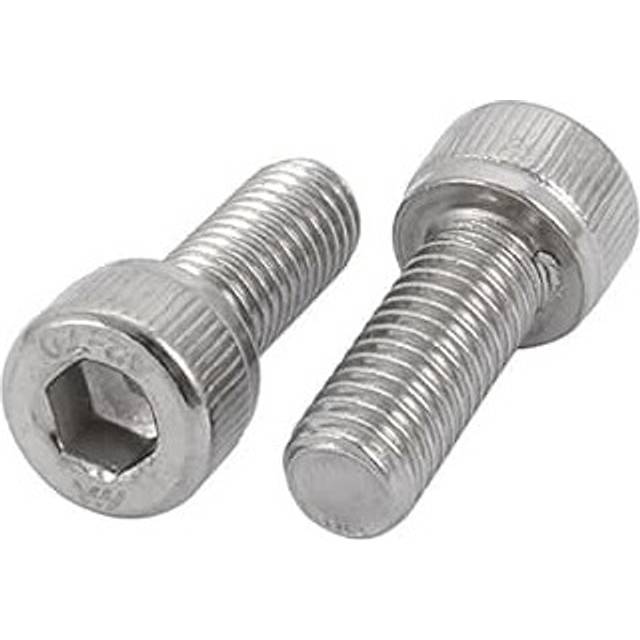 sourcingmap M8x20mm 304 Stainless Steel Left Hand Thread Hex Socket Head Cap Screw Bolt 2pcs