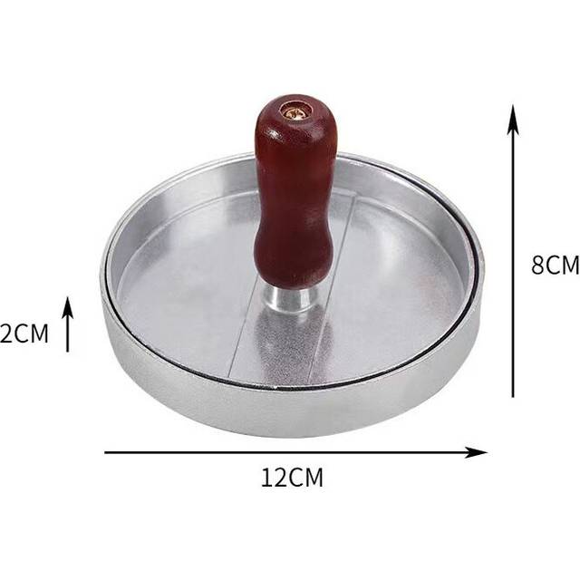 (Red) Burger Press Non-Stick Hamburger Patty Maker with Wax Paper Aluminum Burger Maker for Kitchen BBQ Grill
