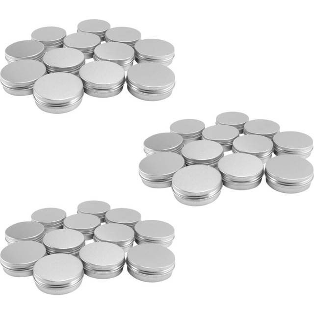 36 x 50Ml Aluminium Make Up Pots 50Ml Capacity Empty Small Cosmetic/Candle/ Tins Jars