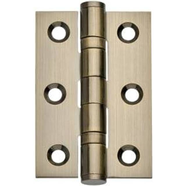 Wickes Antique Brass Ball Bearing Hinge - 76mm - Pack of 3