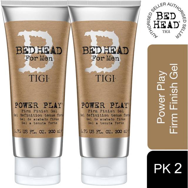 Bed Head for Men by TIGI Power Play Mens Hair Gel for Strong Hold 200ml, 2pk
