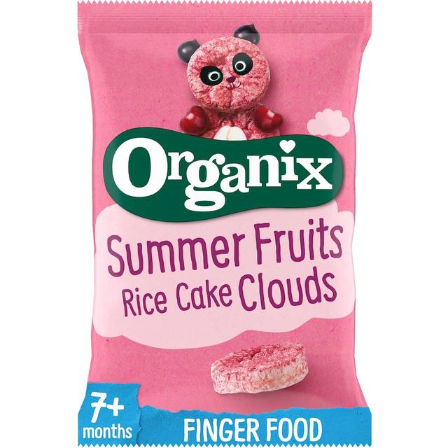 Organix Summer Fruits Rice Cake Clouds Baby Rice Cakes Finger Food Snack